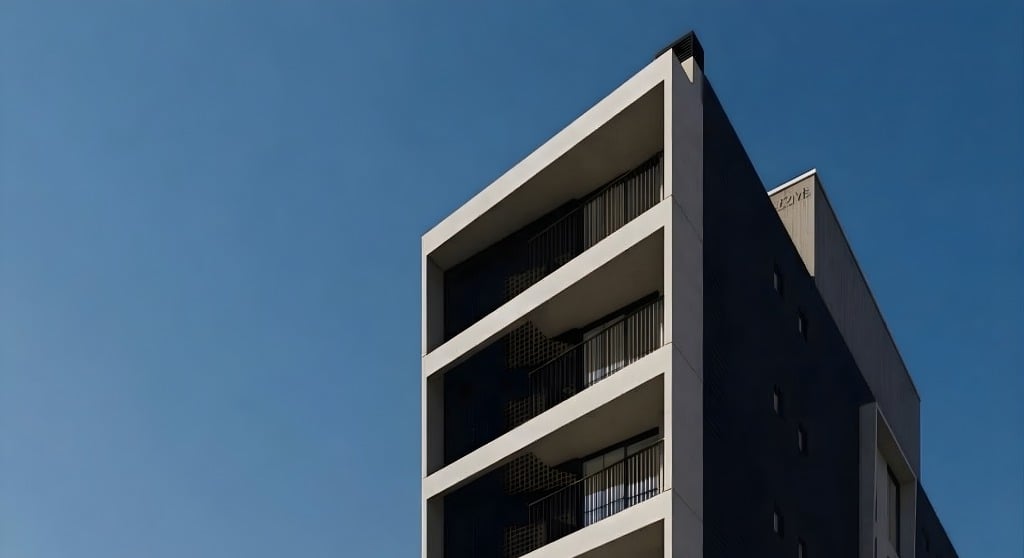 Fachada de edifícios de apartamentos modernos em Joinville